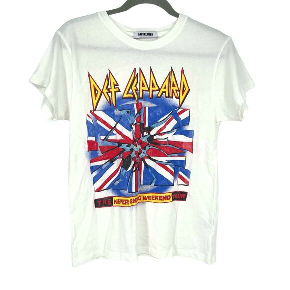 Daydreamer Def Leppard 1993 Tour Tee in Vintage White XS - Picture 2 of 6